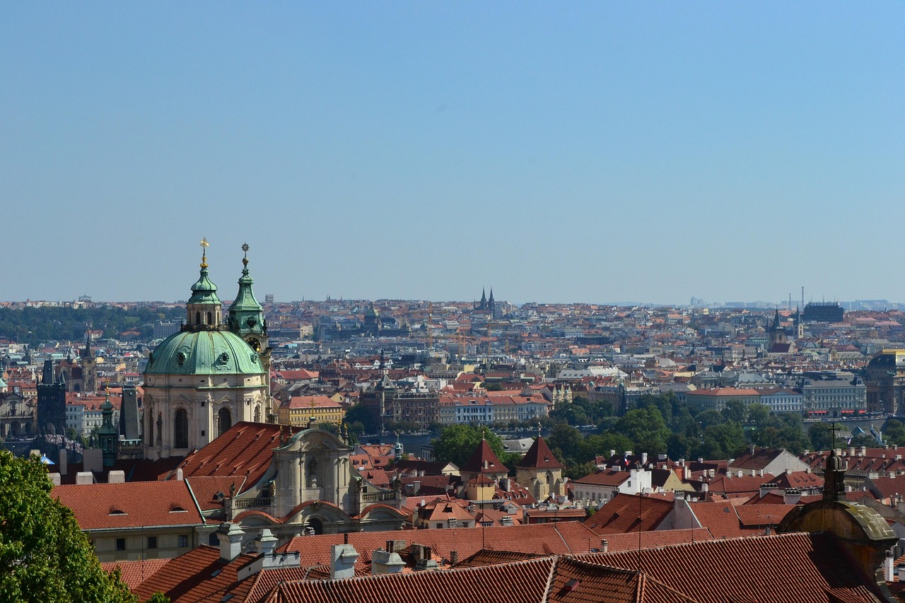 Prague cityscape panorama